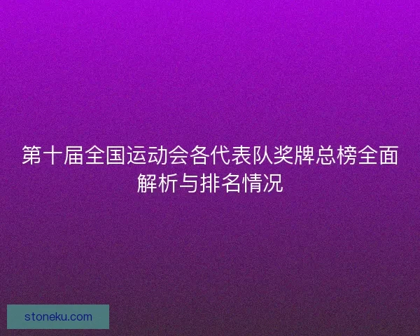 第十届全国运动会各代表队奖牌总榜全面解析与排名情况 第十届全国运动会各代表队奖牌总榜全面解析与排名情况